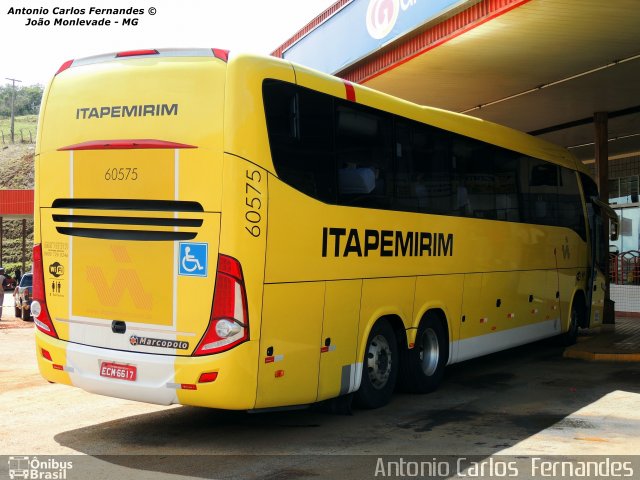 Viação Itapemirim 60575 na cidade de João Monlevade, Minas Gerais, Brasil, por Antonio Carlos Fernandes. Número da foto: #2606299.