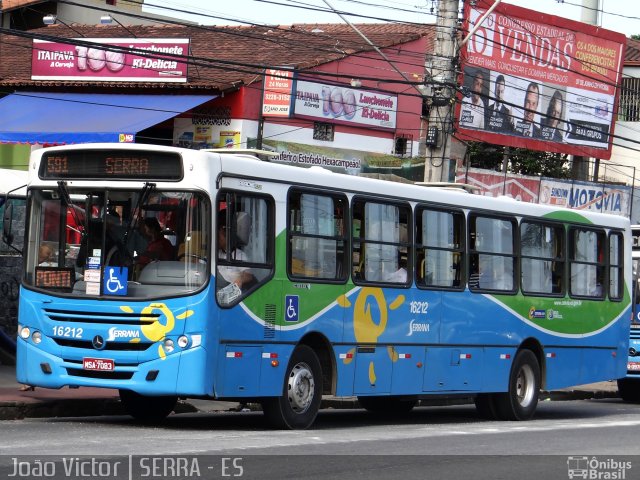 Viação Serrana 16212 na cidade de Serra, Espírito Santo, Brasil, por João Victor. Número da foto: #2607487.