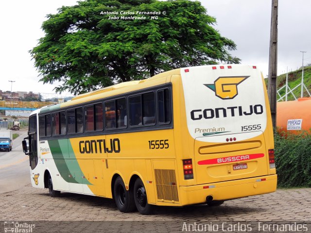 Empresa Gontijo de Transportes 15555 na cidade de João Monlevade, Minas Gerais, Brasil, por Antonio Carlos Fernandes. ID da foto: 2606238.