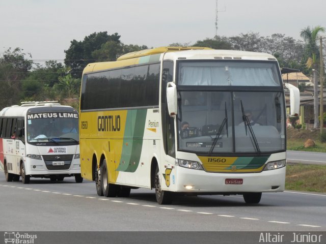 Empresa Gontijo de Transportes 11560 na cidade de Juatuba, Minas Gerais, Brasil, por Altair Júnior. Número da foto: #2608213.