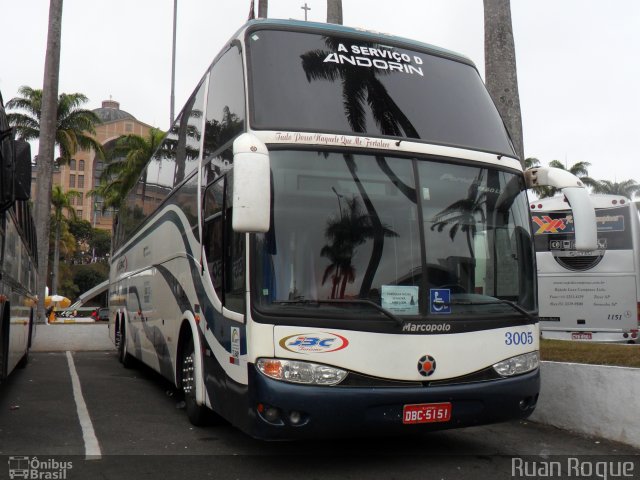 JBC Turismo 3005 na cidade de Aparecida, São Paulo, Brasil, por Ruan Roque. ID da foto: 2608862.