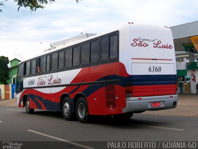 Expresso São Luiz 6360 na cidade de Goiânia, Goiás, Brasil, por Paulo Roberto de Morais Amorim. Número da foto: #2610890.