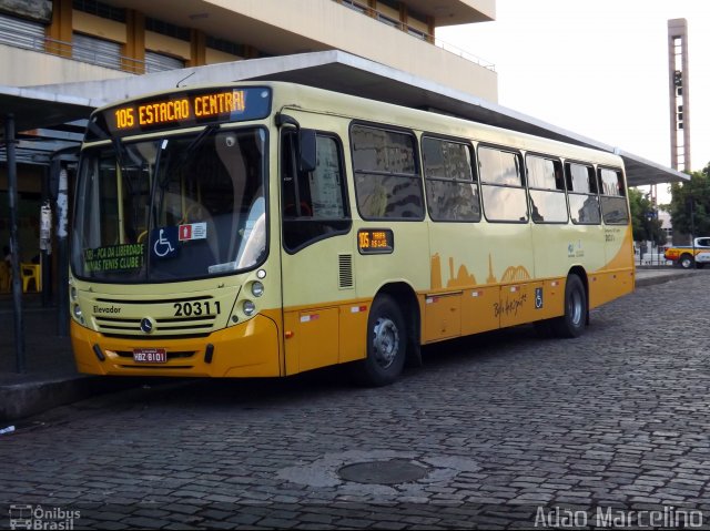 Viação Globo 20311 na cidade de Belo Horizonte, Minas Gerais, Brasil, por Adão Raimundo Marcelino. ID da foto: 2611296.