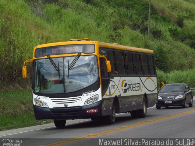 Viação Progresso RJ 191.036 na cidade de Paraíba do Sul, Rio de Janeiro, Brasil, por Maxwel Silva. Número da foto: #2610747.