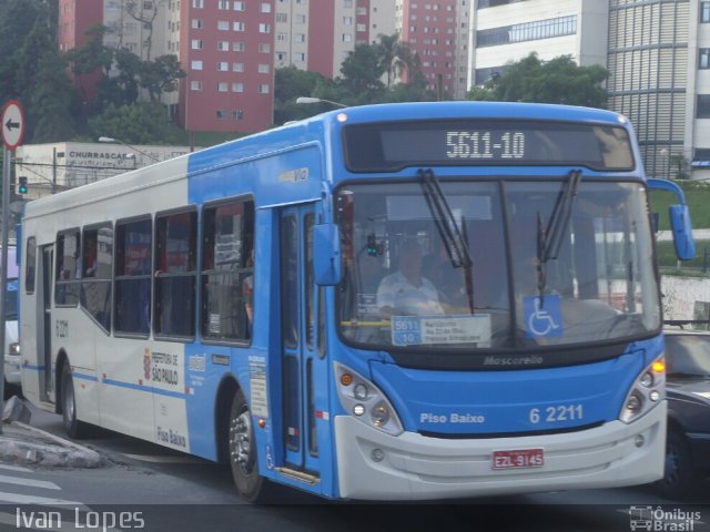 TUPI - Transportes Urbanos Piratininga 6 2211 na cidade de São Paulo, São Paulo, Brasil, por Ivan da Silva Lopes. Número da foto: #2612649.