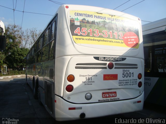 Metra - Sistema Metropolitano de Transporte 5001 na cidade de São Paulo, São Paulo, Brasil, por Eduardo de Oliveira. Número da foto: #2614199.