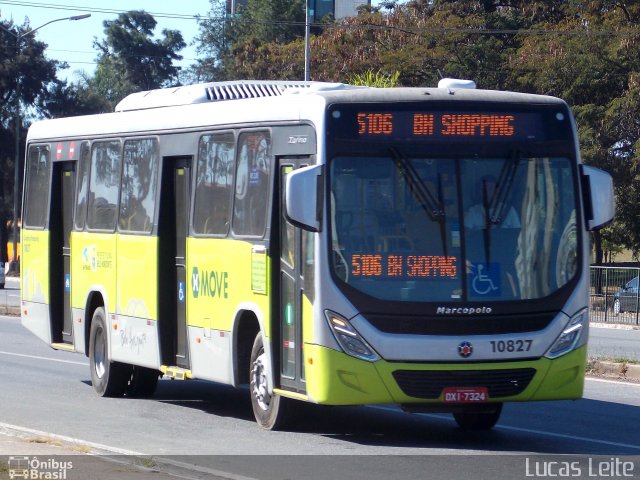 São Dimas Transportes 10827 na cidade de Belo Horizonte, Minas Gerais, Brasil, por Lucas Leite. ID da foto: 2614928.