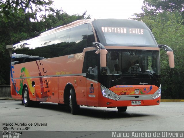 Chilebus Internacional 223 na cidade de São Paulo, São Paulo, Brasil, por Marco Aurélio de Oliveira. ID da foto: 2615410.