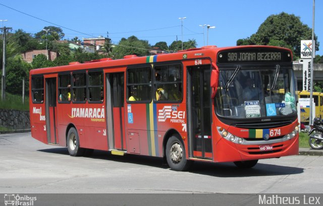 Itamaracá Transportes 674 na cidade de Paulista, Pernambuco, Brasil, por Matheus Lex. Número da foto: #2616490.