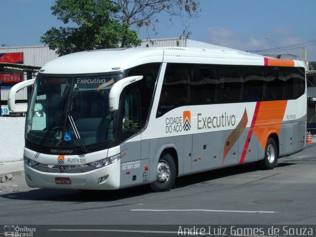 Viação Cidade do Aço RJ 174.125 na cidade de Rio de Janeiro, Rio de Janeiro, Brasil, por André Luiz Gomes de Souza. Número da foto: #2616606.