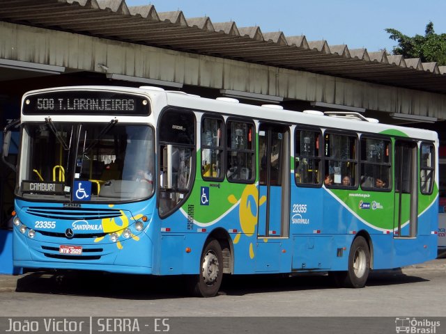 Expresso Santa Paula 23355 na cidade de Serra, Espírito Santo, Brasil, por João Victor. ID da foto: 2569147.