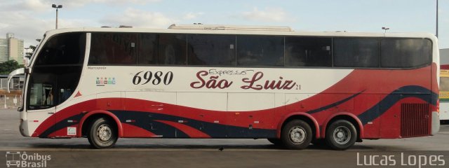 Expresso São Luiz 6980 na cidade de Goiânia, Goiás, Brasil, por Lucas Gabriel Resende Lopes. Número da foto: #2568267.