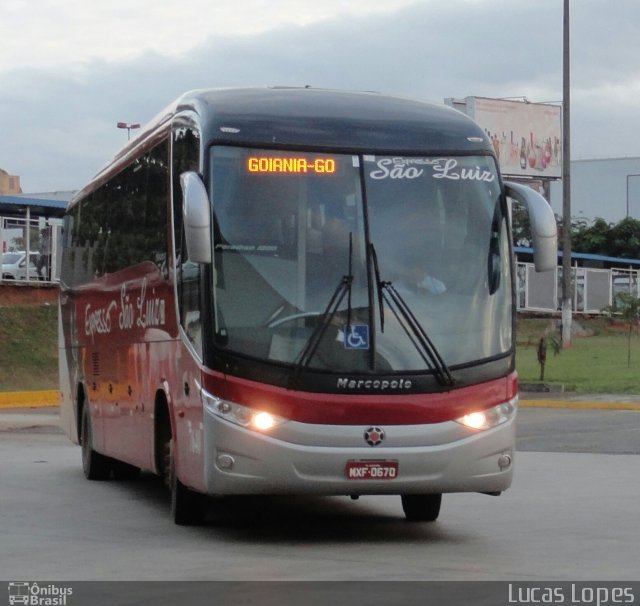 Expresso São Luiz 7640 na cidade de Goiânia, Goiás, Brasil, por Lucas Gabriel Resende Lopes. ID da foto: 2568281.