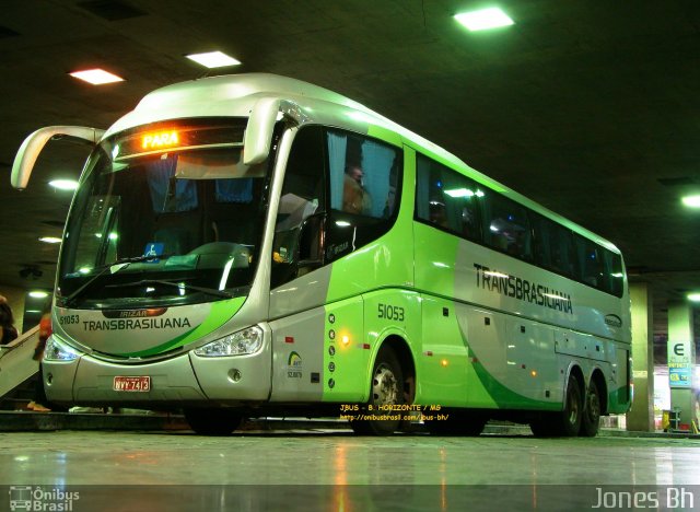 Transbrasiliana Transportes e Turismo 51053 na cidade de Belo Horizonte, Minas Gerais, Brasil, por Jones Bh. Número da foto: #2569026.