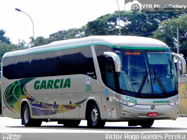 Viação Garcia 7356 na cidade de Maringá, Paraná, Brasil, por Victor Hugo Guedes Pereira. ID da foto: 2568865.