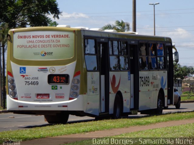 Expresso São José 75469 na cidade de Samambaia, Distrito Federal, Brasil, por David Borges. Número da foto: #2569138.