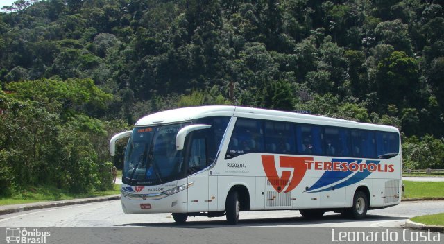 Viação Teresópolis RJ 203.047 na cidade de Teresópolis, Rio de Janeiro, Brasil, por Leonardo Costa. Número da foto: #2568569.