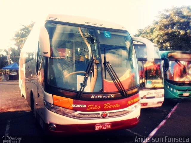 Viação São Bento Ribeirão Preto 11020 na cidade de Uberlândia, Minas Gerais, Brasil, por Anderson Gonçalves da Fonseca. Número da foto: #2567921.