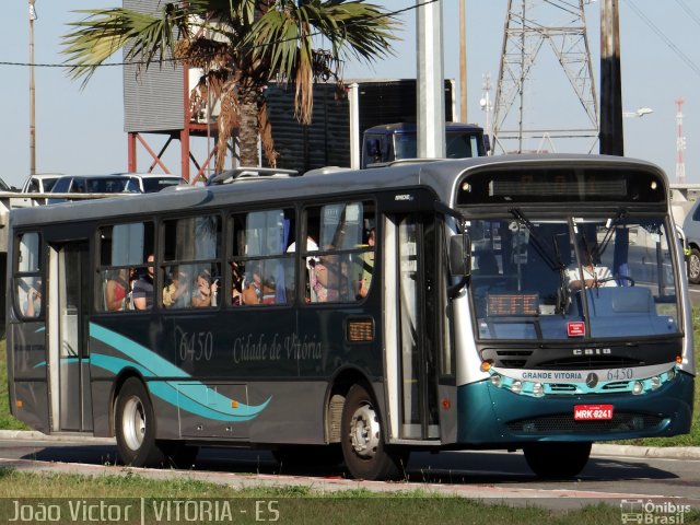 Viação Grande Vitória 6450 na cidade de Vitória, Espírito Santo, Brasil, por João Victor. ID da foto: 2618431.