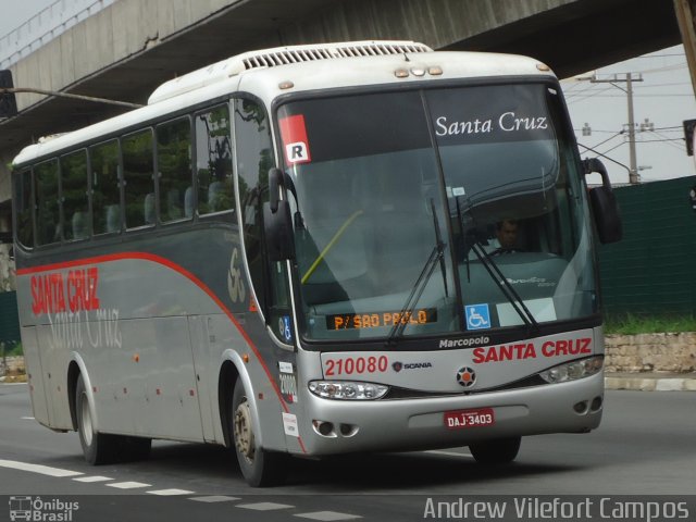 Viação Santa Cruz 210080 na cidade de São Paulo, São Paulo, Brasil, por Andrew Campos. Número da foto: #2570338.