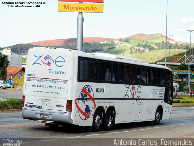 Zoe Turismo 1020 na cidade de João Monlevade, Minas Gerais, Brasil, por Antonio Carlos Fernandes. ID da foto: 2570608.