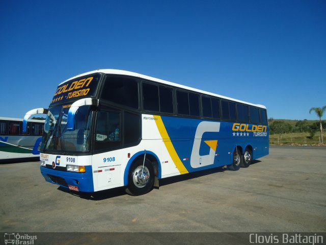 Golden Turismo 9108 na cidade de Borda da Mata, Minas Gerais, Brasil, por Clovis Battagin. ID da foto: 2571837.