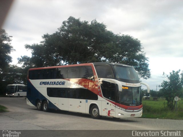Expresso Embaixador 502 na cidade de Pelotas, Rio Grande do Sul, Brasil, por Cleverton Schmitt. Número da foto: #2572828.