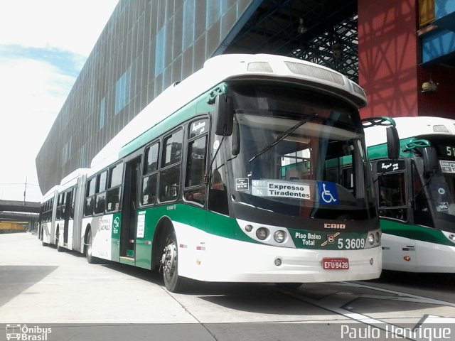 Via Sul Transportes Urbanos 5 3609 na cidade de São Paulo, São Paulo, Brasil, por Paulo Henrique. ID da foto: 2573005.