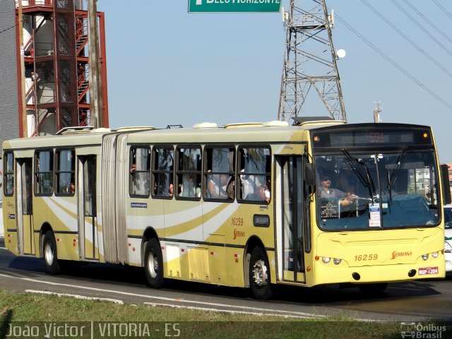 Viação Serrana 16259 na cidade de Vitória, Espírito Santo, Brasil, por João Victor. ID da foto: 2575034.