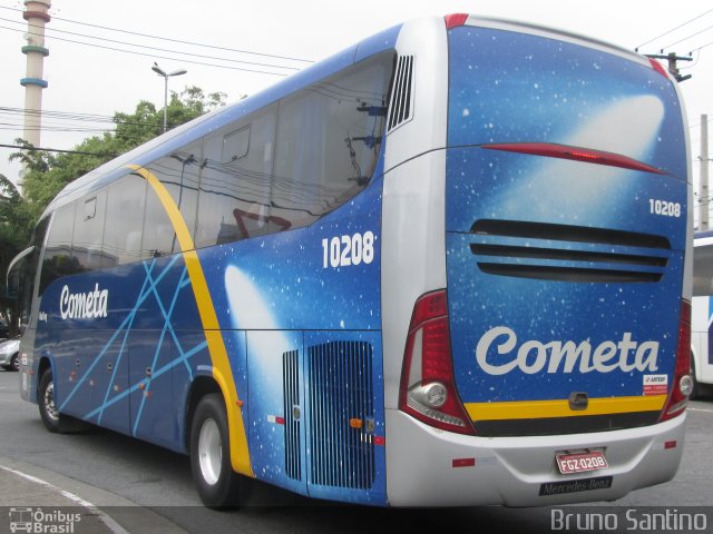 Viação Cometa 10208 na cidade de São Paulo, São Paulo, Brasil, por Bruno Santino. ID da foto: 2575903.