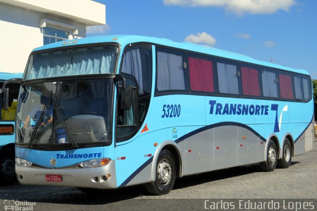 Transnorte - Transporte e Turismo Norte de Minas 53200 na cidade de Montes Claros, Minas Gerais, Brasil, por Carlos Eduardo Lopes. Número da foto: #2575850.