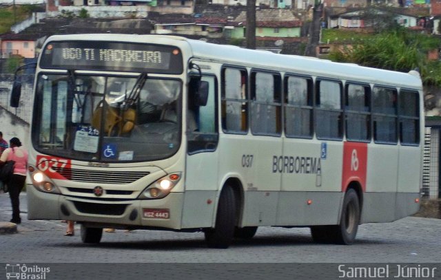 Borborema Imperial Transportes 037 na cidade de Recife, Pernambuco, Brasil, por Samuel Júnior. ID da foto: 2576444.