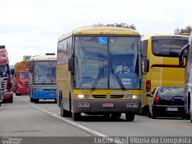 Viação Itapemirim 44075 na cidade de Vitória da Conquista, Bahia, Brasil, por Cleber Bus. ID da foto: 2575725.