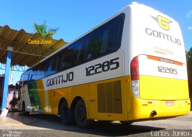 Empresa Gontijo de Transportes 12285 na cidade de Santa Maria da Vitória, Bahia, Brasil, por Carlos Júnior. ID da foto: 2575536.