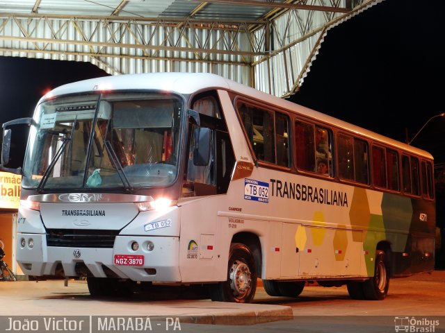 Transbrasiliana Transportes e Turismo 4571 na cidade de Marabá, Pará, Brasil, por João Victor. ID da foto: 2575551.