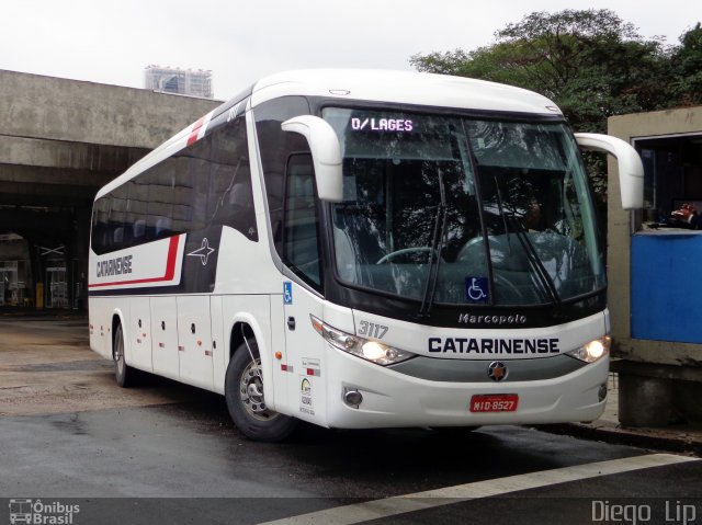 Auto Viação Catarinense 3117 na cidade de Curitiba, Paraná, Brasil, por Diego Lip. ID da foto: 2577783.