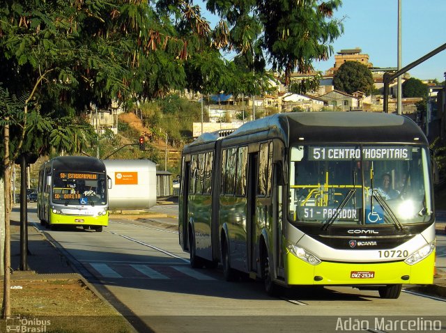 Milênio Transportes 10720 na cidade de Belo Horizonte, Minas Gerais, Brasil, por Adão Raimundo Marcelino. ID da foto: 2580407.