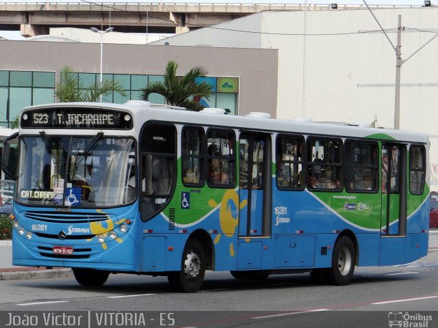 Viação Serrana 16281 na cidade de Vitória, Espírito Santo, Brasil, por João Victor. ID da foto: 2580008.