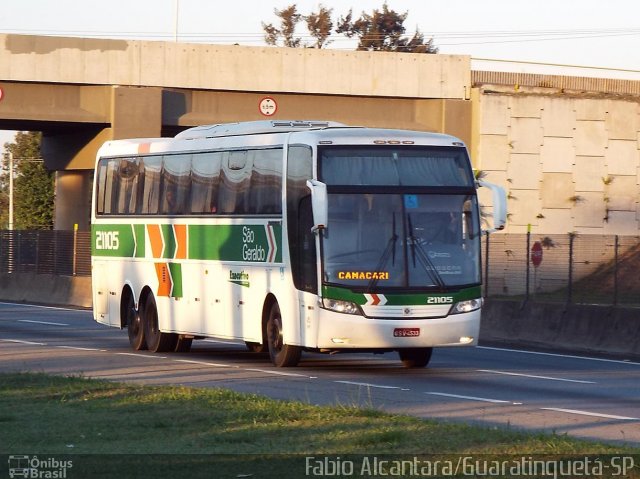 Cia. São Geraldo de Viação 21105 na cidade de Guaratinguetá, São Paulo, Brasil, por Fabio Alcantara. ID da foto: 2579281.