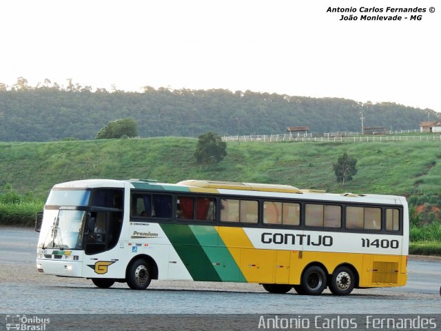 Empresa Gontijo de Transportes 11400 na cidade de João Monlevade, Minas Gerais, Brasil, por Antonio Carlos Fernandes. ID da foto: 2619804.