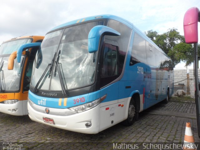 UTIL - União Transporte Interestadual de Luxo 3910 na cidade de São Vicente, São Paulo, Brasil, por Matheus  Scheguschewsky. ID da foto: 2636997.