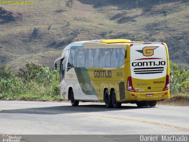 Empresa Gontijo de Transportes 18685 na cidade de João Monlevade, Minas Gerais, Brasil, por Daniel  Machado. ID da foto: 2638783.