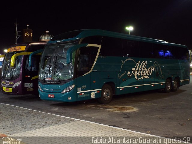 Allper Transportes e Turismo 09 na cidade de Aparecida, São Paulo, Brasil, por Fabio Alcantara. Número da foto: #2640908.