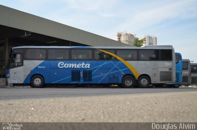 Viação Cometa 7687 na cidade de Mogi das Cruzes, São Paulo, Brasil, por Douglas Alvim. ID da foto: 2640127.