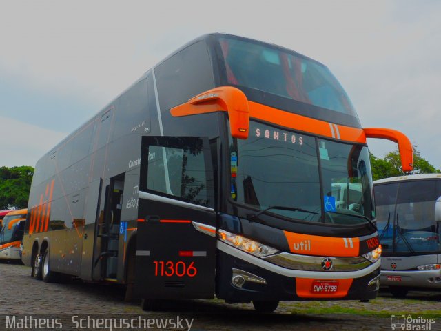 UTIL - União Transporte Interestadual de Luxo 11306 na cidade de São Vicente, São Paulo, Brasil, por Matheus  Scheguschewsky. ID da foto: 2642890.