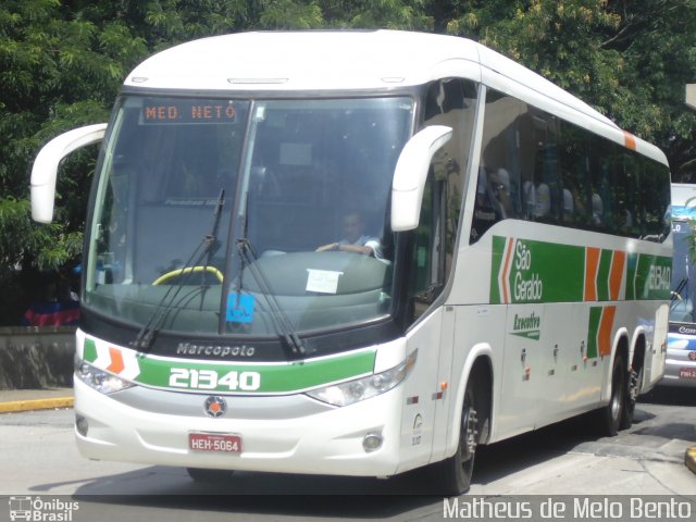 Cia. São Geraldo de Viação 21340 na cidade de São Paulo, São Paulo, Brasil, por Matheus de Melo Bento. ID da foto: 2643361.