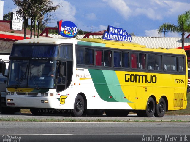 Empresa Gontijo de Transportes 15335 na cidade de Ribeirão Vermelho, Minas Gerais, Brasil, por Andrey Gustavo. ID da foto: 2645696.