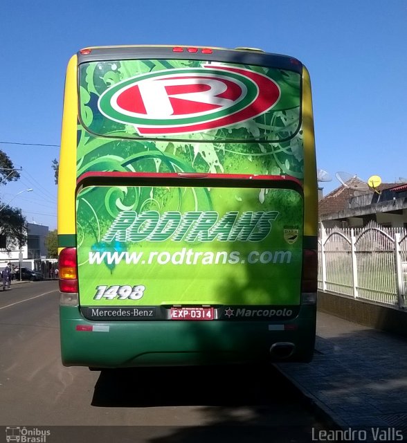 Rodtrans Transportes e Turismo 1498 na cidade de Santo Ângelo, Rio Grande do Sul, Brasil, por Leandro Melo Valls. ID da foto: 2645326.