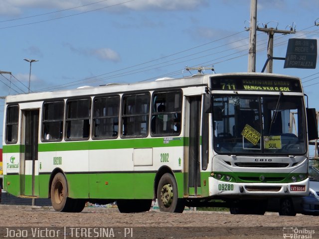 Transcol Transportes Coletivos 09280 na cidade de Teresina, Piauí, Brasil, por João Victor. ID da foto: 2645712.