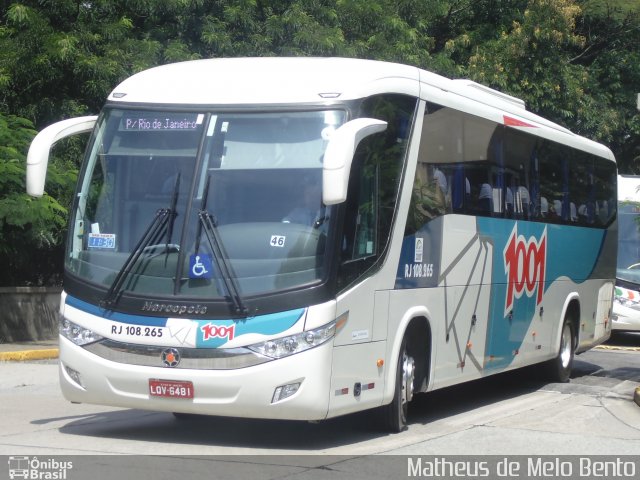 Auto Viação 1001 RJ 108.265 na cidade de São Paulo, São Paulo, Brasil, por Matheus de Melo Bento. Número da foto: #2644751.